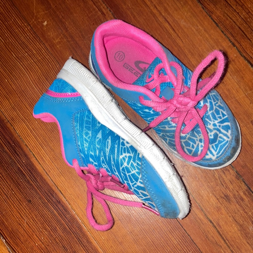 Girls pink and blue sneakers